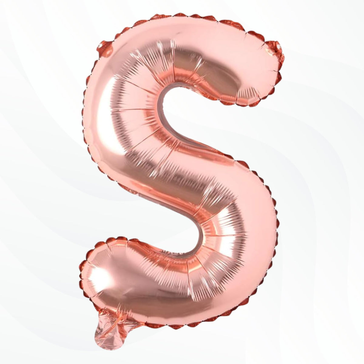 Flyloons Rose Gold S Letter Foil Balloon Alphabets Balloons Perfect for Birthday Decoration Items, Anniversary, Bachelorette, We