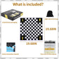 Jyquorp 4-Player Chess Board Game Set - Unique Mouse Pad Material with 4 Sets of Chess Pieces for 2-4 Players