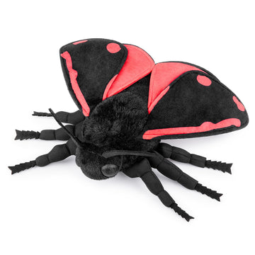 Zhongxin Made Large Cinnabar Moth Plush Toy - Lifelike Cinnabar Moth Stuffed Animals 16In, Realistic Soft Big Wings Moth Toys, Unique Plush Collection For Kids