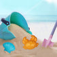 Iokuki Long Shovels Sand Toys Set With Mesh Bag Including Dump Truck, Beach Buckets, Shovels, Rakes, Molds, Outdoor Beach Toys T