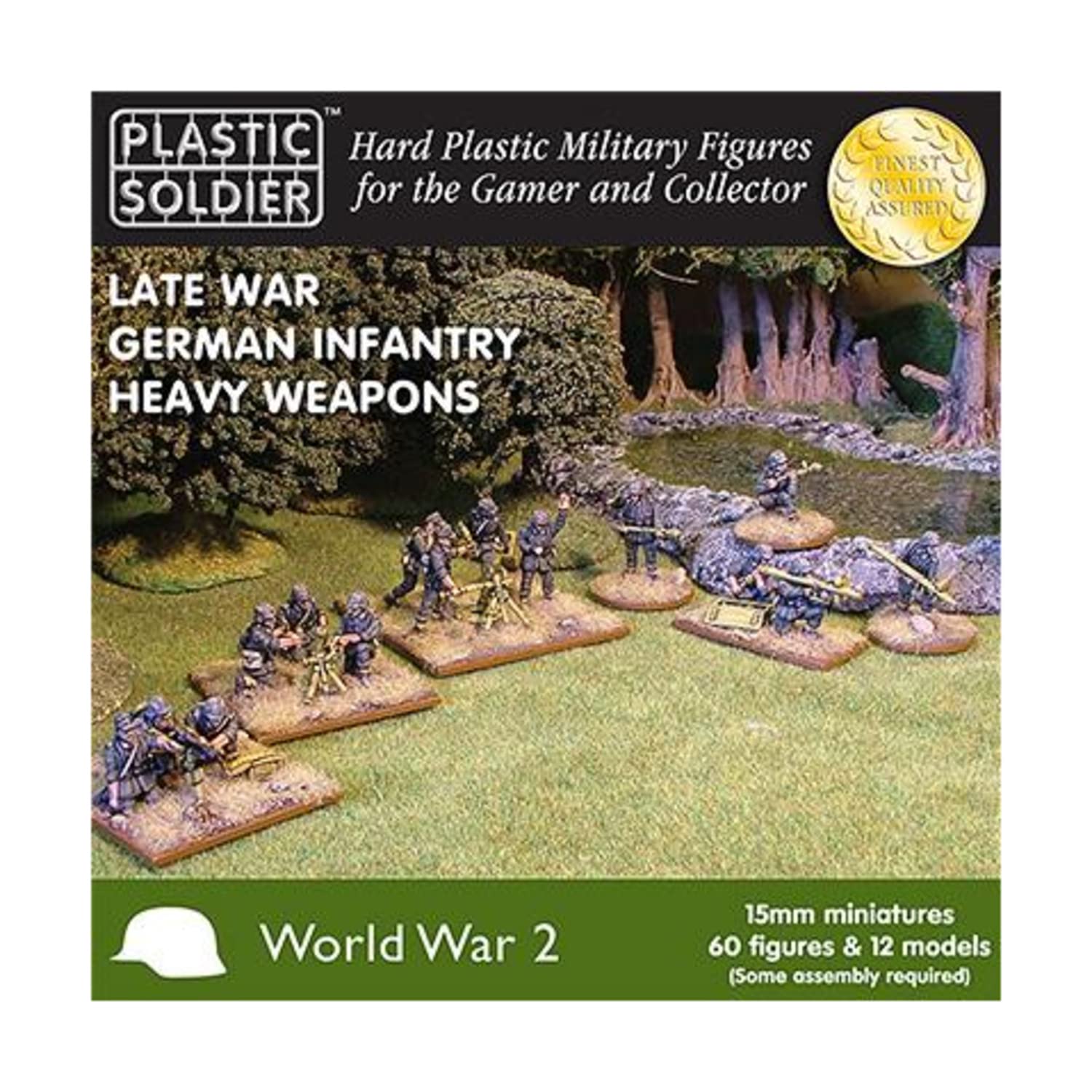 Plastic Soldier Late War German Heavy  15 mm Miniature  Multicolor