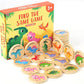 Shinetoy Wooden Dinosaur Memory Matching Game | Montessori Educational Toy For Kids | Safe Wooden Cards For Concentration, Brain