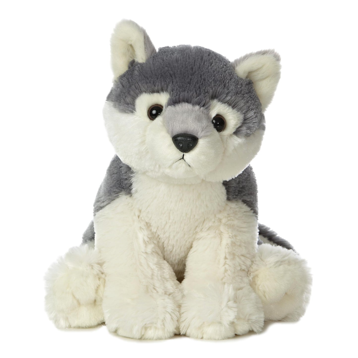 Aurora® Wolf Stuffed Animal - Gray 12 Inches, Polyester, Adventurous Destination Nation™ - Fun Learning Toy