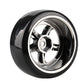 Shaluoman Plating 5-Spoke 12mm Hub Wheel Rims with Hard Plastic Tires for RC 1:10 Drift Car Color Black, 1/10 RC Tires and Wheel