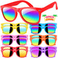 Joycover Kids Sunglasses Bulk, 12 Pack Kids Sunglasses Party Favors For Kids 4-8 3-5, Neon Kids Sunglasses For Beach Pool Birthd