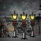 Bow Street Lamp Accessories - 8Pc Miniature Train Lanterns & Fairy Lights For Dollhouse Diy Village Pathway