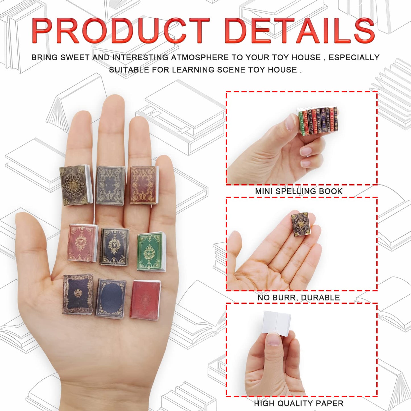 Blmhtwo 30 Pieces 1: 12 Scale Miniature Books Dollhouse Books Miniature Books For Dolls House Dolls House Miniatures Writable Pa
