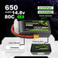 Ovonic 4S 650Mah Lipo Battery 14.8V 80C Battery With Xt30 Plug For Rc Car Truck Rc Vehicles Boat Drone Rc Airplane Quadcopter He