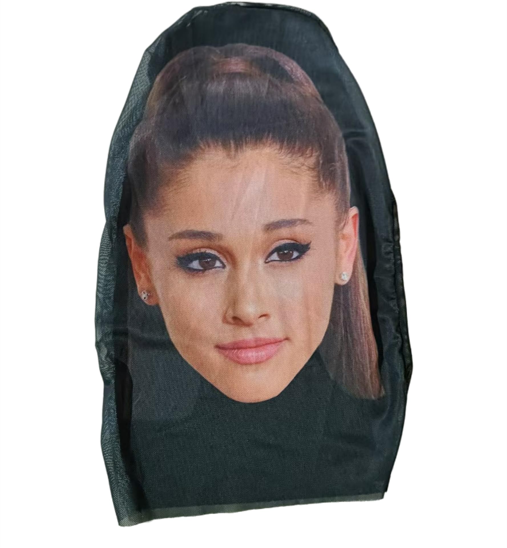 Celebrity Pdiddy Face Mesh Mask, Realistic Rapper Sheisty Mask Head, Full Funny Baraklava Hat, Cosplay Prop (ArianaGrandeMask)
