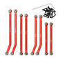 GTHELE High Clearance 4 Links Set for Axial SCX24 C10 AXI00001 JLU AXI00002 Bronco AXI00006 1/24 RC Crawler Car,8PCS(Red)