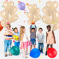 TONIFUL 30Pcs 18 Inch Light Brown Heart Balloons Heart Shape Foil Mylar Balloons Decoration for Birthday Valentines Day Wedding