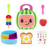 CoComelon Lunchbox Playset - Includes Lunchbox, 3-Piece Tray, Fork, Spoon, Toast with Egg, Apple, Popsicle, Activity Card - Toys