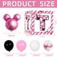 2Nd Birthday Party Favors Balloon Boxes Supplies For Baby, Girls 3Pcs Pink Mouse Theme Two Year Old Balloon Boxes, 'Two' Letters