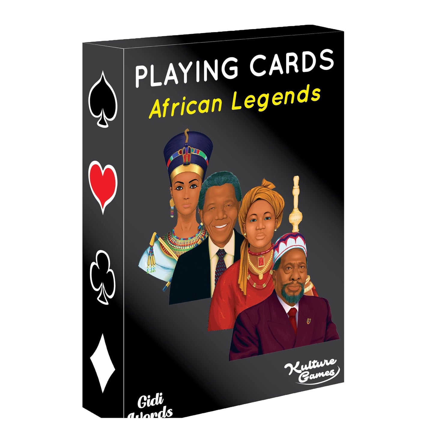 Kulture Games Playing Cards: African Legends - African Playing Cards - Trivia Party Game For Adults & Family Game Night - Black History Playing Cards – Inspirational African Legends Trivia Card Game
