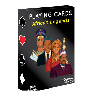 Kulture Games Playing Cards: African Legends - African Playing Cards - Trivia Party Game For Adults & Family Game Night - Black History Playing Cards – Inspirational African Legends Trivia Card Game