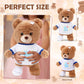 Deekin Get Well Soon Gifts for Kids Injured Recovery Bear Stuffed Animal Gifts Bear for Kids mature-themed with Broken Arm After Surgery Soft Bandage Plush 10 Inches(Brown Leg Injury)