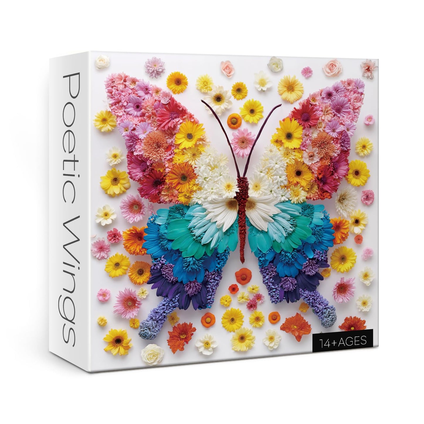 Colorful Flower Butterfly Puzzles for Adults 1000 Pieces Nature, Beautiful Spring Floral Art Jigsaw Puzzles, Pretty Challenging 