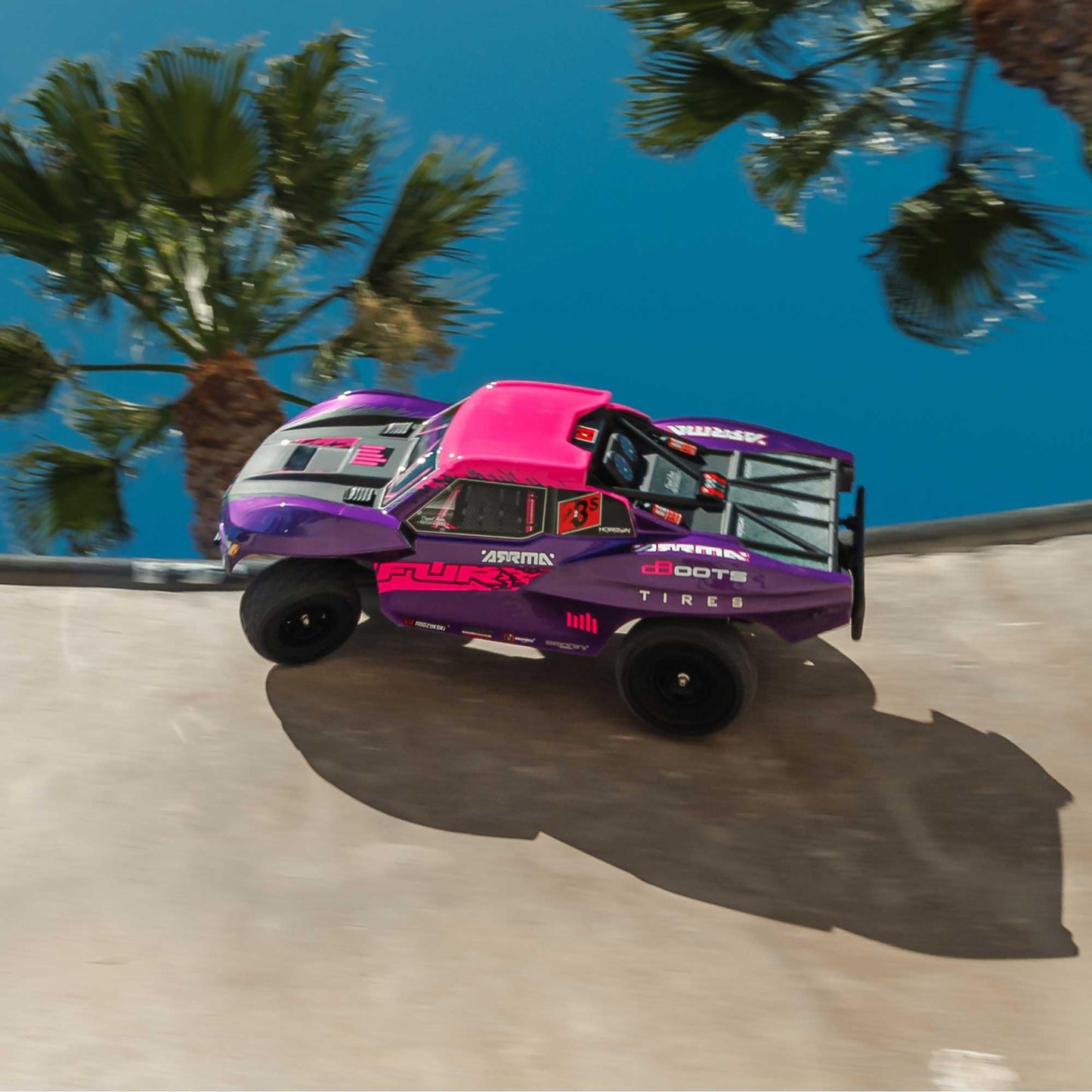 ARRMA RC Truck 1/10 Fury 2wd 223S BLX Brushless Short Course Truck RTR (Battery and Charger Not Included) with DSC, Purple, ARA3