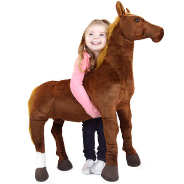 Tigerhart Thorsten The Thoroughbred Horse - 3 Foot Big Stuffed Animal Plush Pony