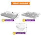 Doll Buddies Kids' Oven Pan Set for Easy Bake Ultimate Oven - Includes Cupcake Pan, Rectangular Bake Pan & 75 Cupcake Liners, Tin Material