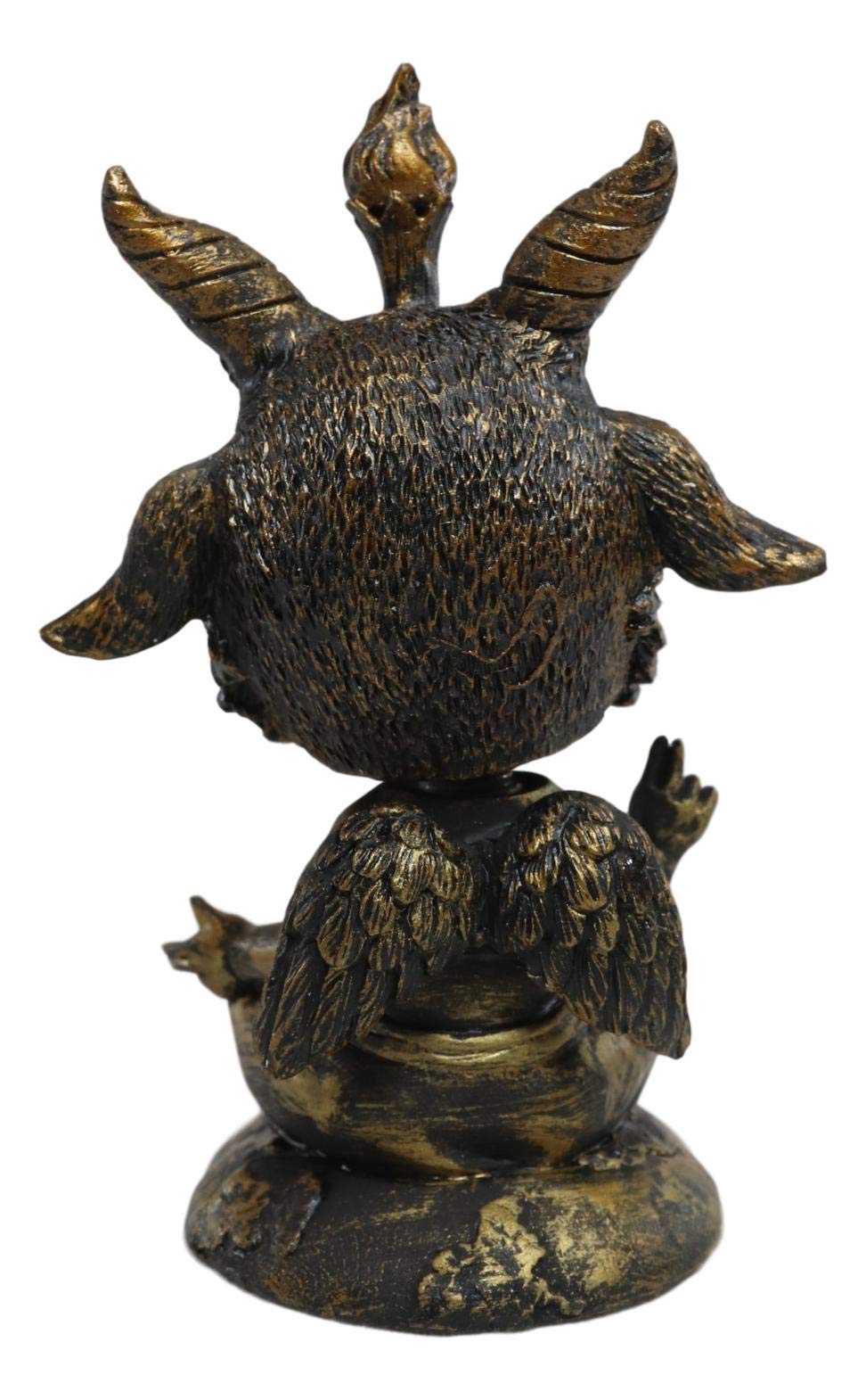 Ebros Whimsical Sabbatic Goat Of Mendes Samael Lilith Baphomet Bobblehead Figurine Laveyan Baphomet Worship The Caduceus Symbol