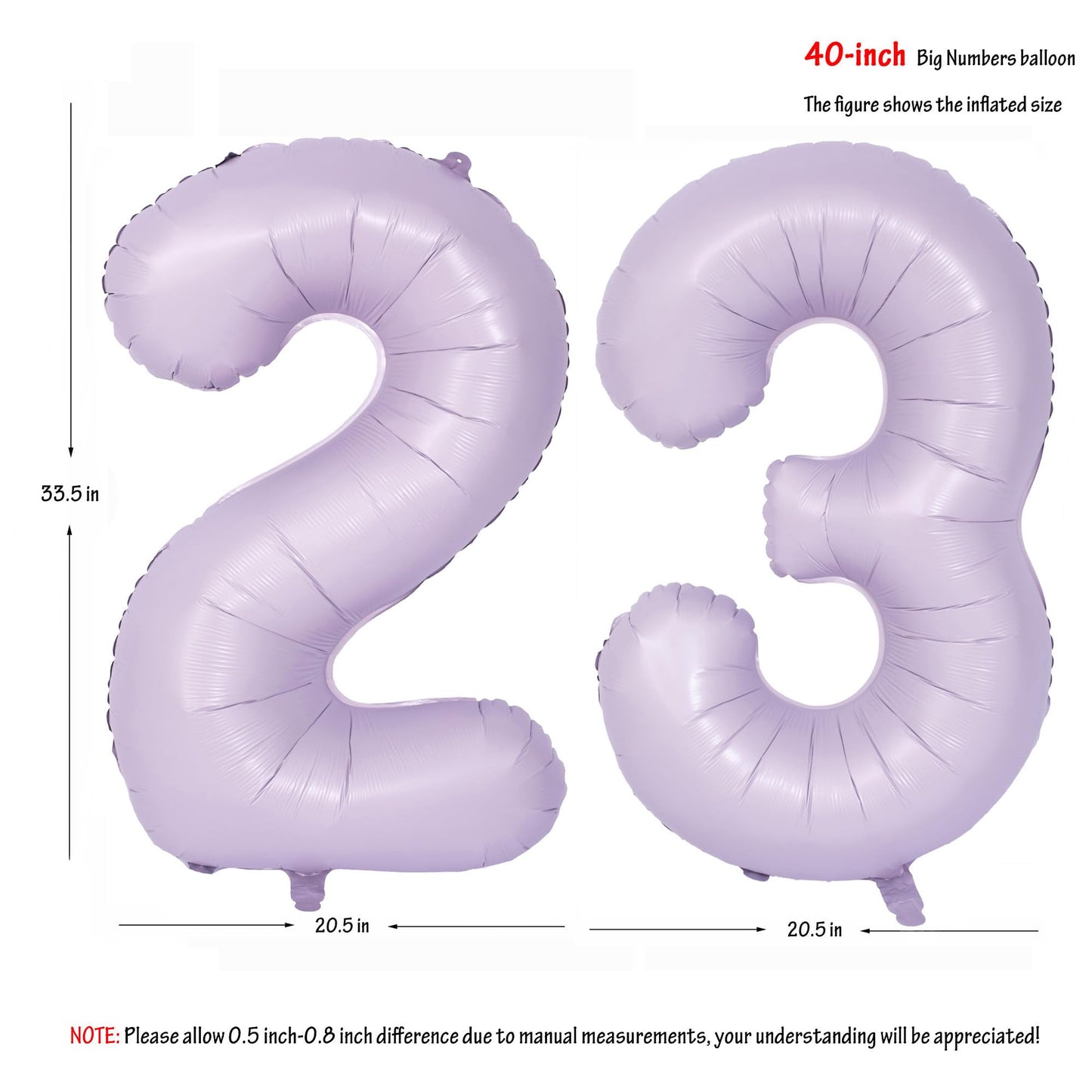 40 In Matte Purple Number Balloons Helium Foil Mylar Balloon Birthday Party Banquet Decoration Digital 23