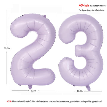 40 In Matte Purple Number Balloons Helium Foil Mylar Balloon Birthday Party Banquet Decoration Digital 23