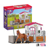 Schleich Horse Club 13-Piece Toy For Girls And Boys Ages 5+, Horse Wash Area With Stall (72177) Multi-Color