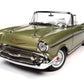 AW AUTO WORLD 1:18 Scale Diecast Model - 1957 Chevrolet Bel Air Convertible, Green, Plastic