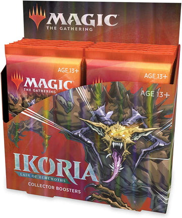 Magic: The Gathering Ikoria Collector Booster Box - Special Collector Cards, Foil, Model C74230000, White with Black and Green Accents