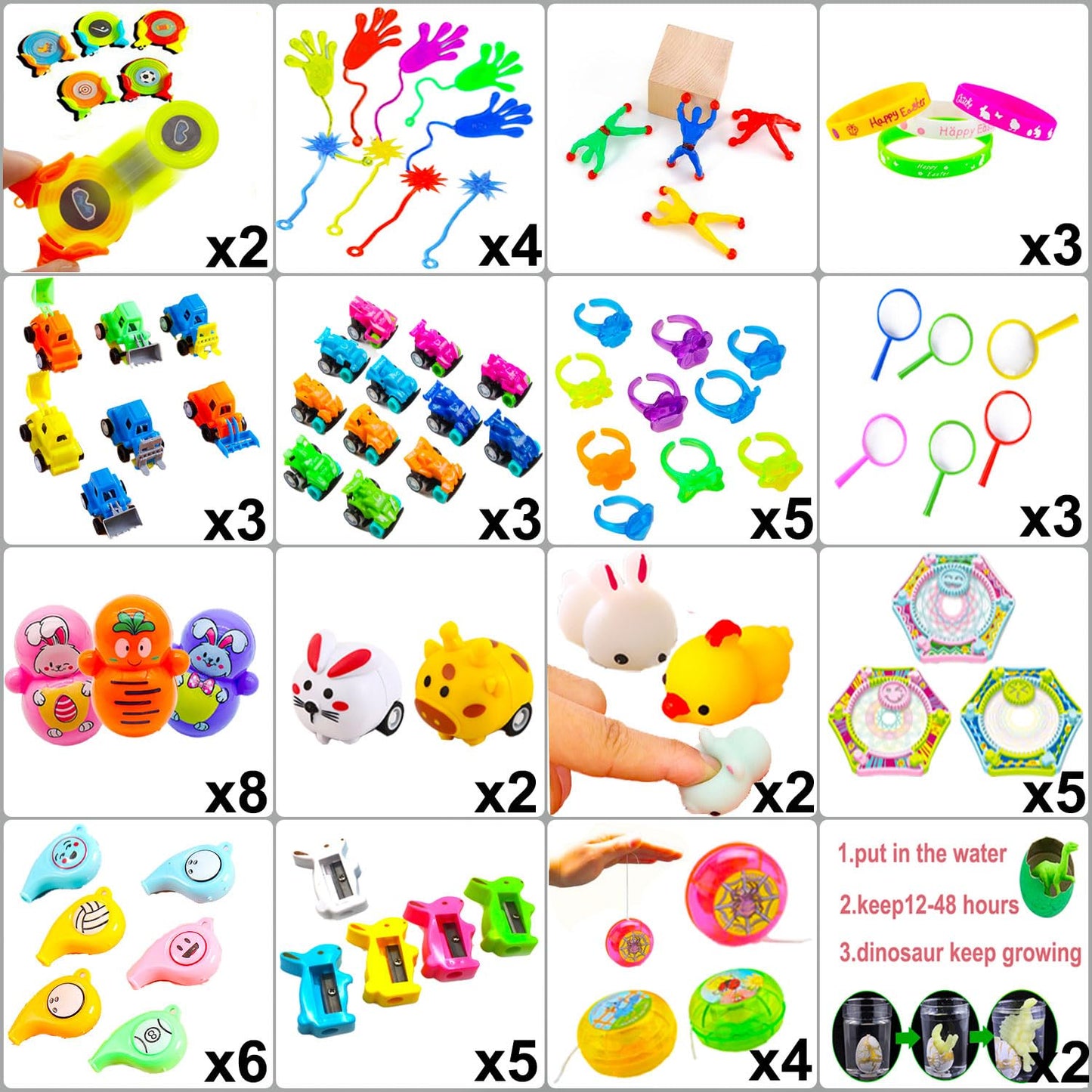 Pdfvs 200 Pcs Prefilled Easter Eggs Filled With Novelty Toys,Bright Colorful Easter Eggs For Easter Basket Stuffers,Easter Party