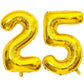 40 Inch Gold 25 Number Balloons Giant Jumbo Huge 25 Or 52 Foil Mylar Helium Number Digital Balloons Gold Birthday Mylar Digital