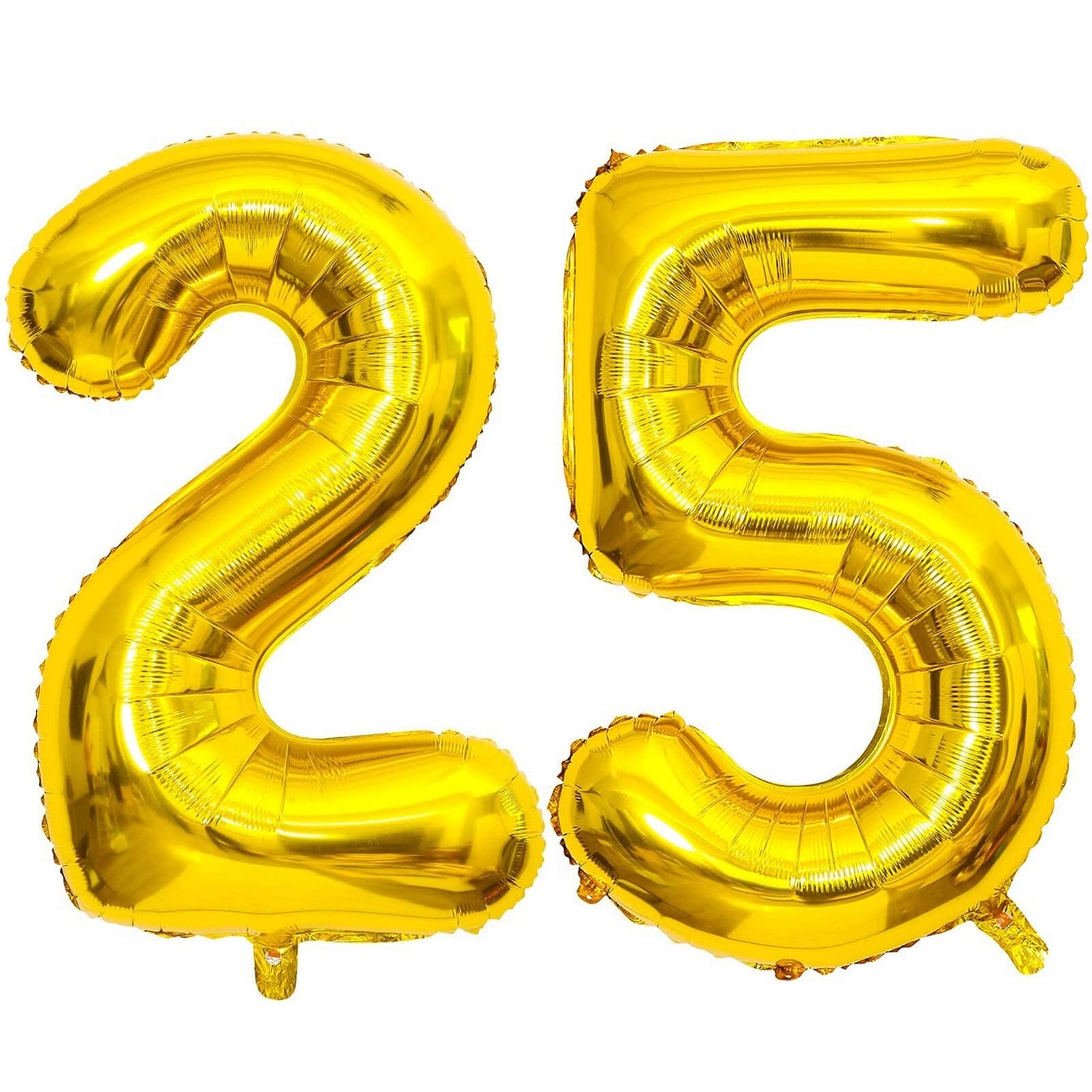 40 Inch Gold 25 Number Balloons Giant Jumbo Huge 25 Or 52 Foil Mylar Helium Number Digital Balloons Gold Birthday Mylar Digital