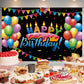 Cake With Candles Birthday Party Decoration Cake With Candles Balloon Happy Birthday Backdrop Cute Photo Background Banner Poste
