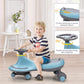 Baby Joy Wiggle Car For Kids, Swing Car With Led Flashing Wheels, No Batteries, Gears Or Pedals, Uses Twist, Turn, Wiggle Movement To Steer, Ride-On Toy For Boys Girls 3 Year Old And Up (Blue)