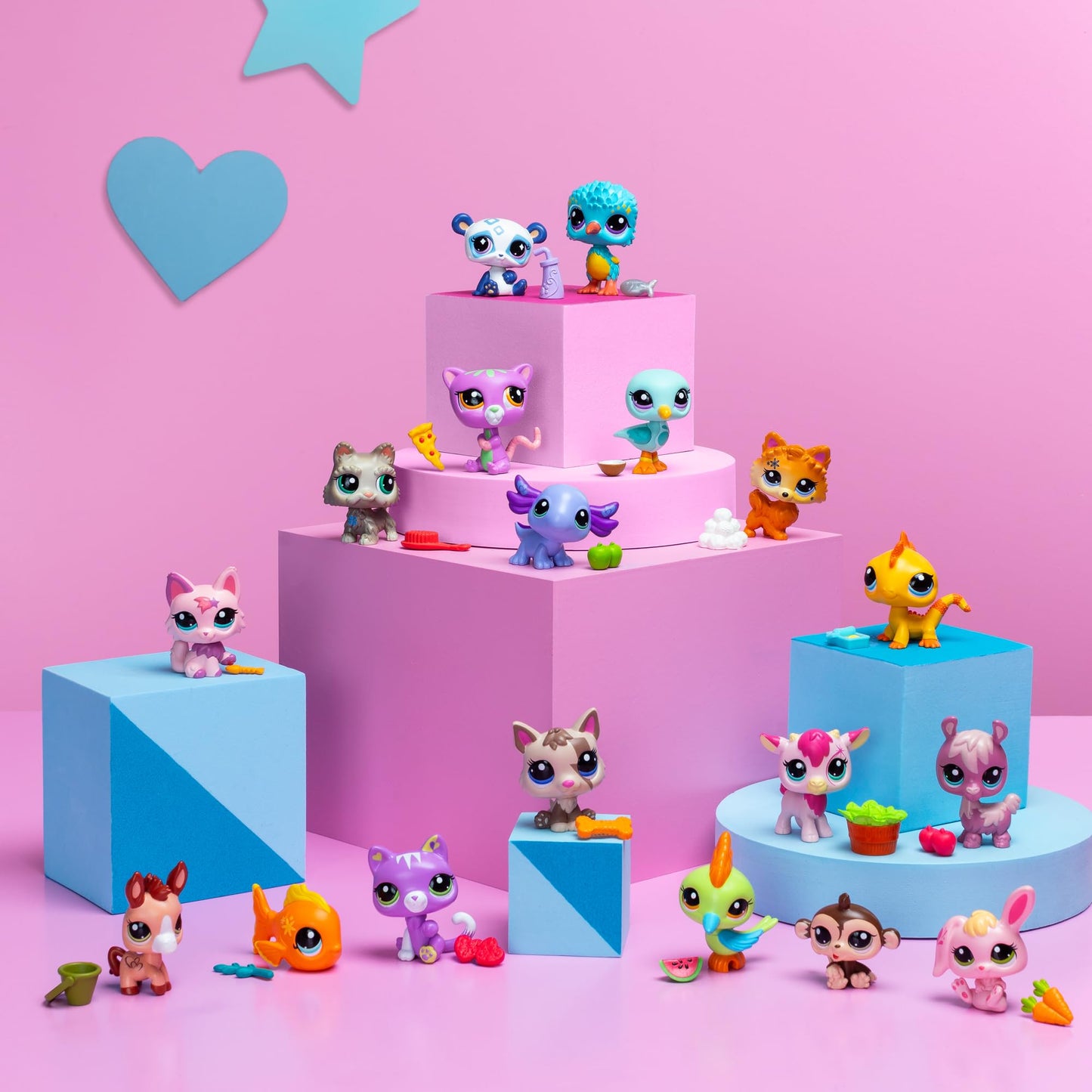 Littlest Pet Shop Pet Surprise Display Collector Set, 18 Mystery Figures, PVC, Multicolor, Model 00599, Ages 4+