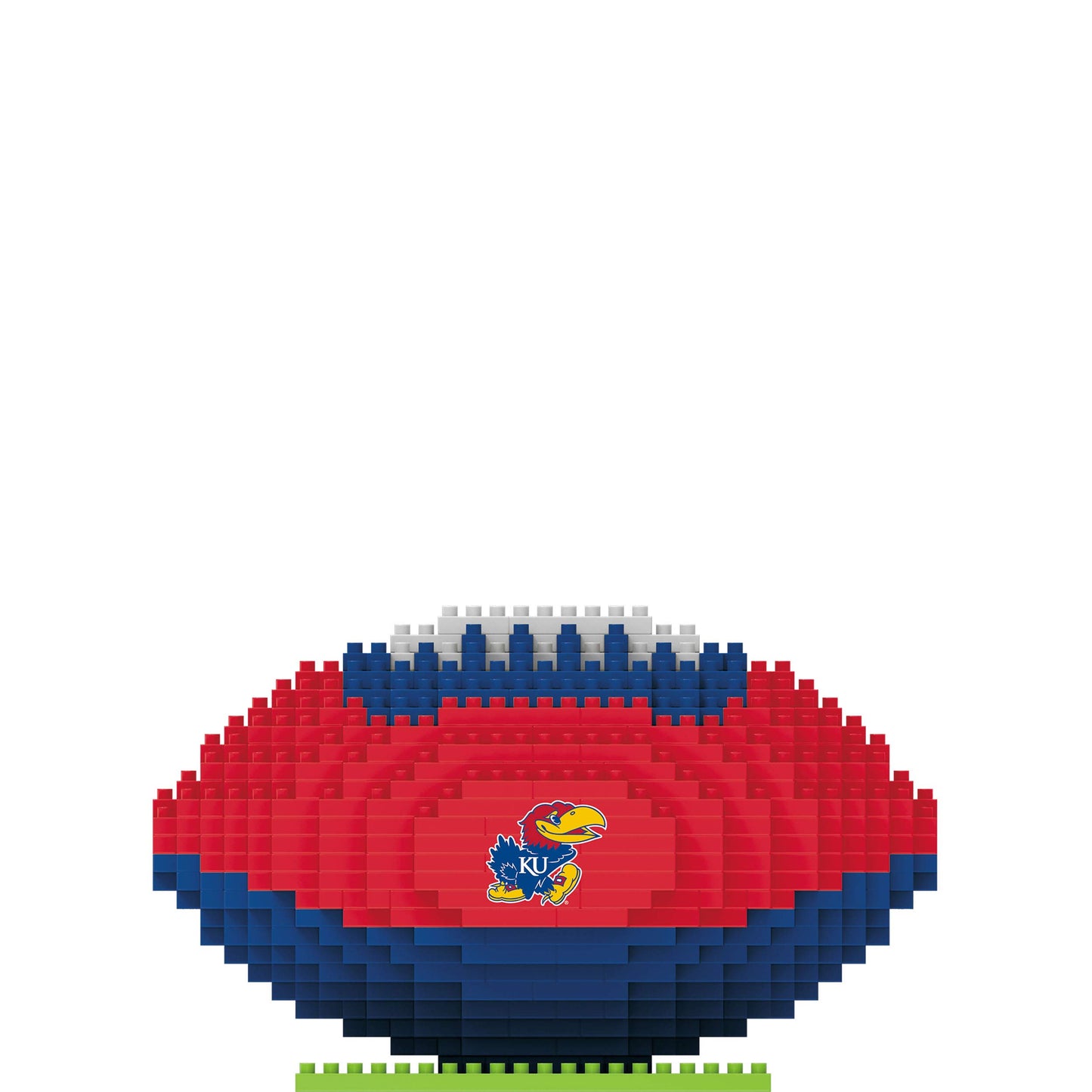 FOCO 3D BRXLZ Football Puzzle - Kansas Jayhawks - One Size - Football - Model PZNC3DFOOBL