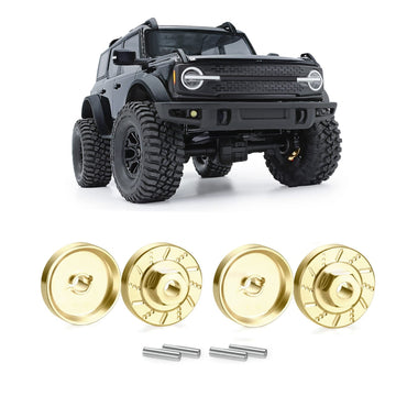 RCLIONS Brass Wheel Hex Adaptor Heavy Duty for TRX4-M 1/18th RC Crawler Car Upgrades