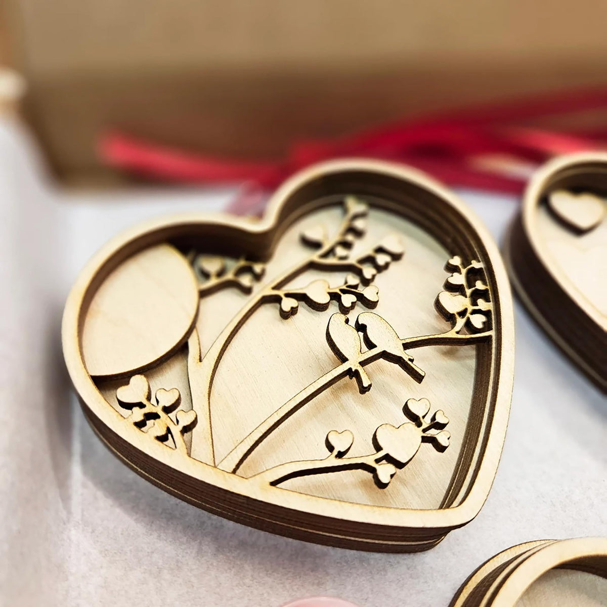 Cliths Set Of 3 Diy Love Wooden Kit HeartShaped Ornament Painting Kit ValentineS Day Craft For Lovers, Kids, Wedding & Wedding