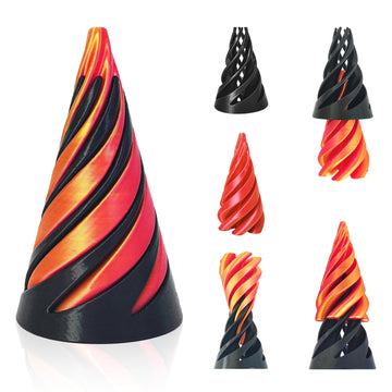 Impossible Pyramid Passthrough Fidget Toys,3D Printed Impossible Cone,Spiral Cone Fidget Toy,Desktop Ornament Fidget Toys (Gradi