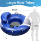 Pafolo Heavy Duty River Tubes - 53" Inflatable Pool Float, Blue and Grey, Large, Mesh Bottom for Beach Lake Rafting
