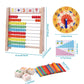 Wooden Abacus For Kids Math Manipulatives Learning Clock For 5 6 7 8 Year Old Boys Girls 1St 2Nd Grade Math Counters 100 Counting Sticks Montessori Preschool Educational Math Toys Homeschool Supplies