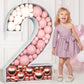 Imprsv 3Ft Mosaic Numbers For Balloons, Marquee Number, Mosaic Number Frame, Number 2 Balloon For Class Of 2023 Decorations, 12T