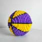 lovlaugh 850pcs Basketball Building Blocks Set - Purple & Yellow Mini Bricks STEM Toy for Kids 8+ to Build Realistic Basketball Model  with Instruction Manual