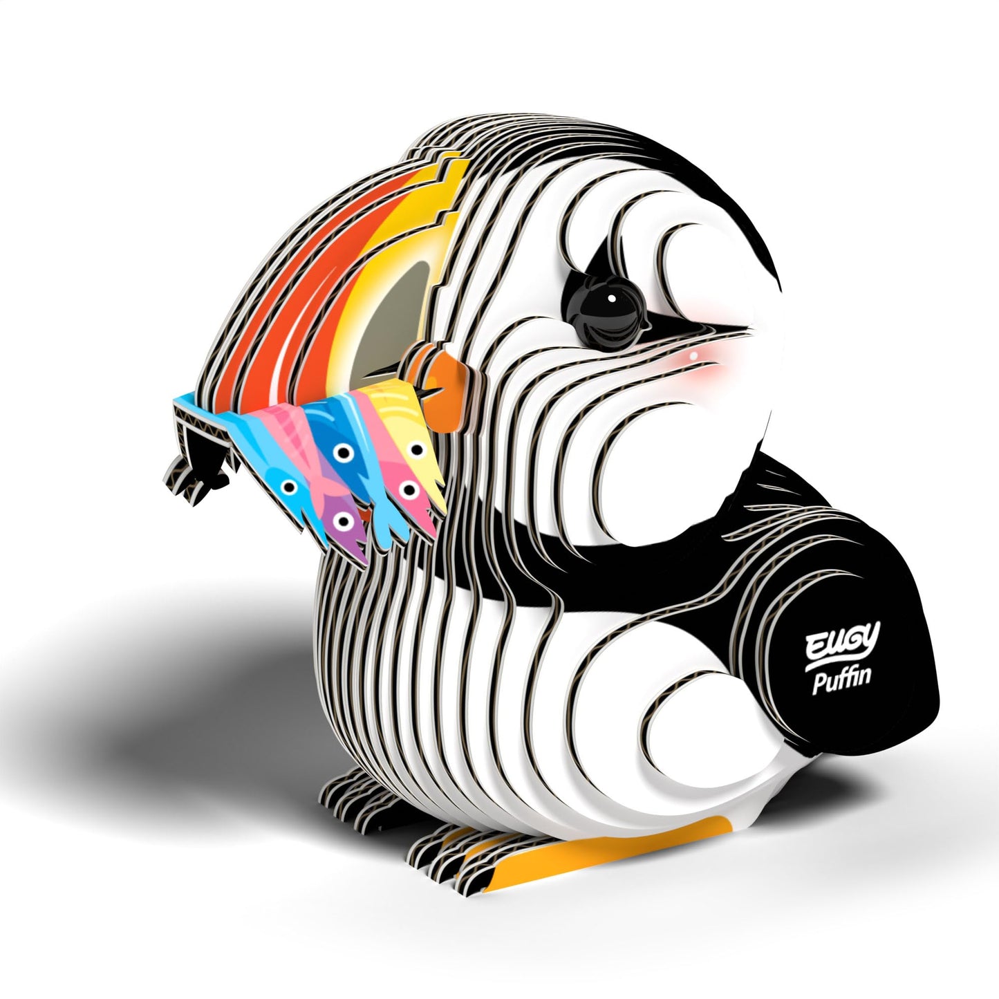 EUGY Puffin 3D Puzzle - 31 Piece Eco-Friendly Cardboard Toy for Kids Ages 6+ - Model EH-101