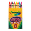 Crayola Neon Crayons, Coloring Book Supplies, Gift for Kids, 8 Count