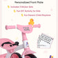 KRIDDO Kids Tricycle 2 in 1 with Push Handle, EVA Wheels, Pink, for Toddlers 18 Months to 3 Years, Small, Carbon Steel