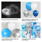 Snowflake Balloon Garland Arch Kit, Silver Blue White Balloon Arch With Snowflake Foil Balloons For Winter Wonderland Holiday Christmas Baby Shower Snow Princess Birthday Party Decorations