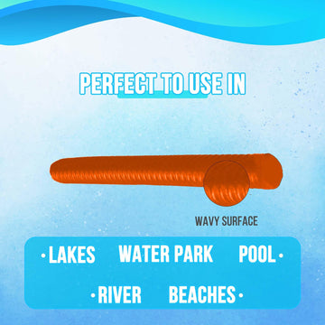 Vos Mega Foam Pool Wavy Noodle (Cayman Coral, 1 Pack), Premium & Big, Super Soft Pool Noodle For Swimming And Floating, Pool Flo