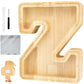 Bitreeworks Letter Piggy Bank, Personalized Wooden Coin Banks, Large Wood Money Peny Bank for Adults (9'', Alphabet Z)